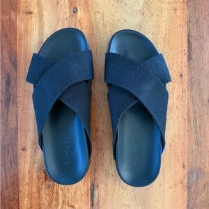 Rothy's Black Crisscross Slide Sandals - Slip-On Comfort